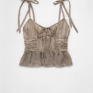 American Eagle Outfitters corset peplum top